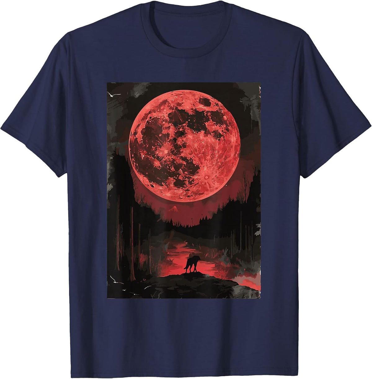 The Blood Moon T-Shirt - Navy Blue