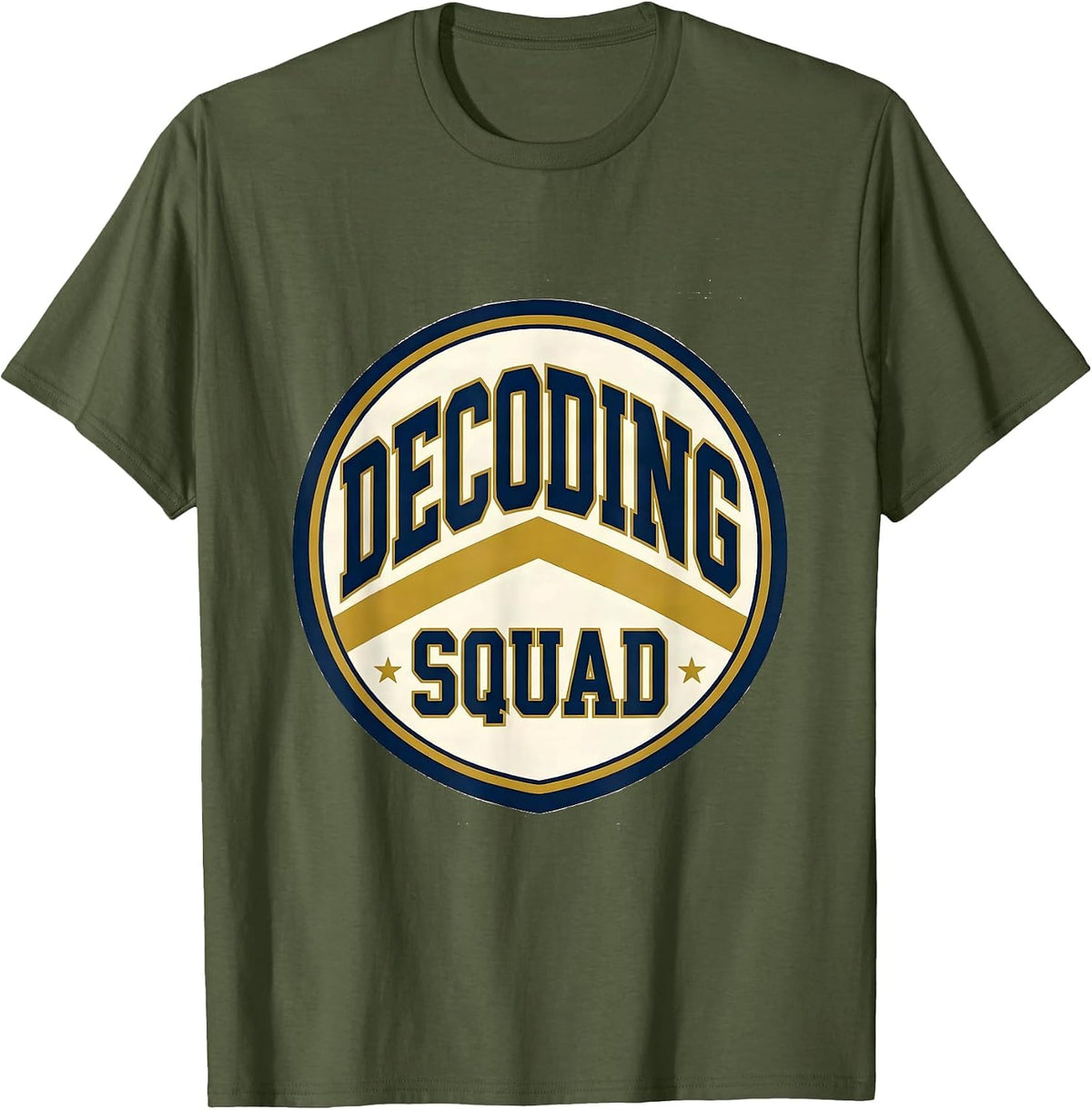 Men's Decoding Squad Structured Literacy Phonics Teacher Reading T-Shirt - Olive Green