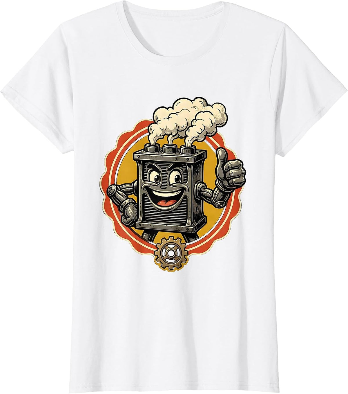 Valley Forge Automotive Classic Engine Block Graphic T-Shirt - White