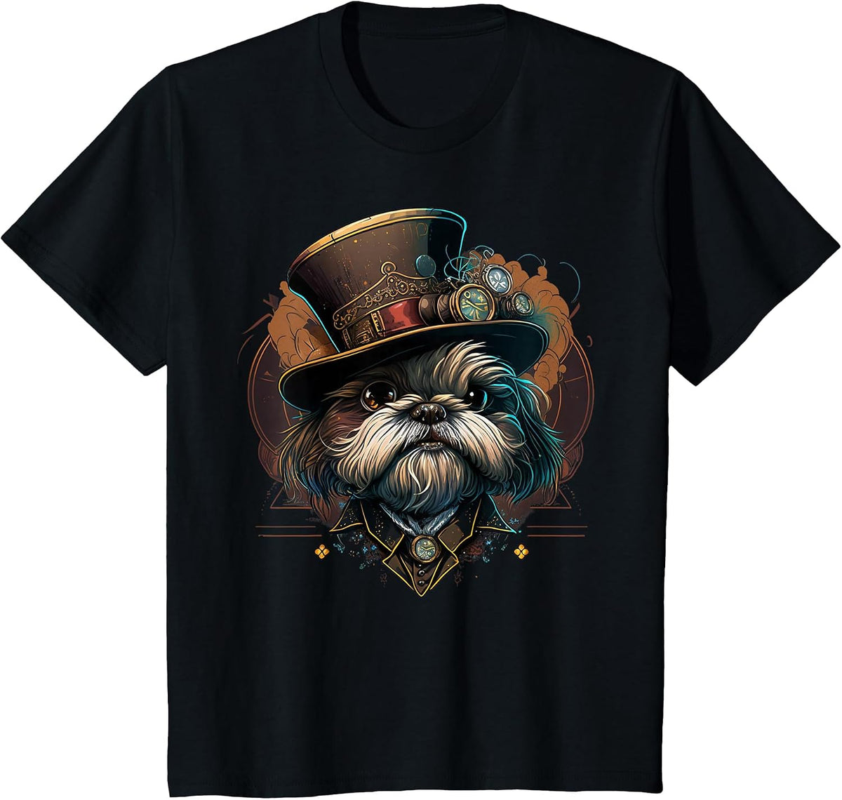 Steampunk Shih Tzu T-Shirt - Black