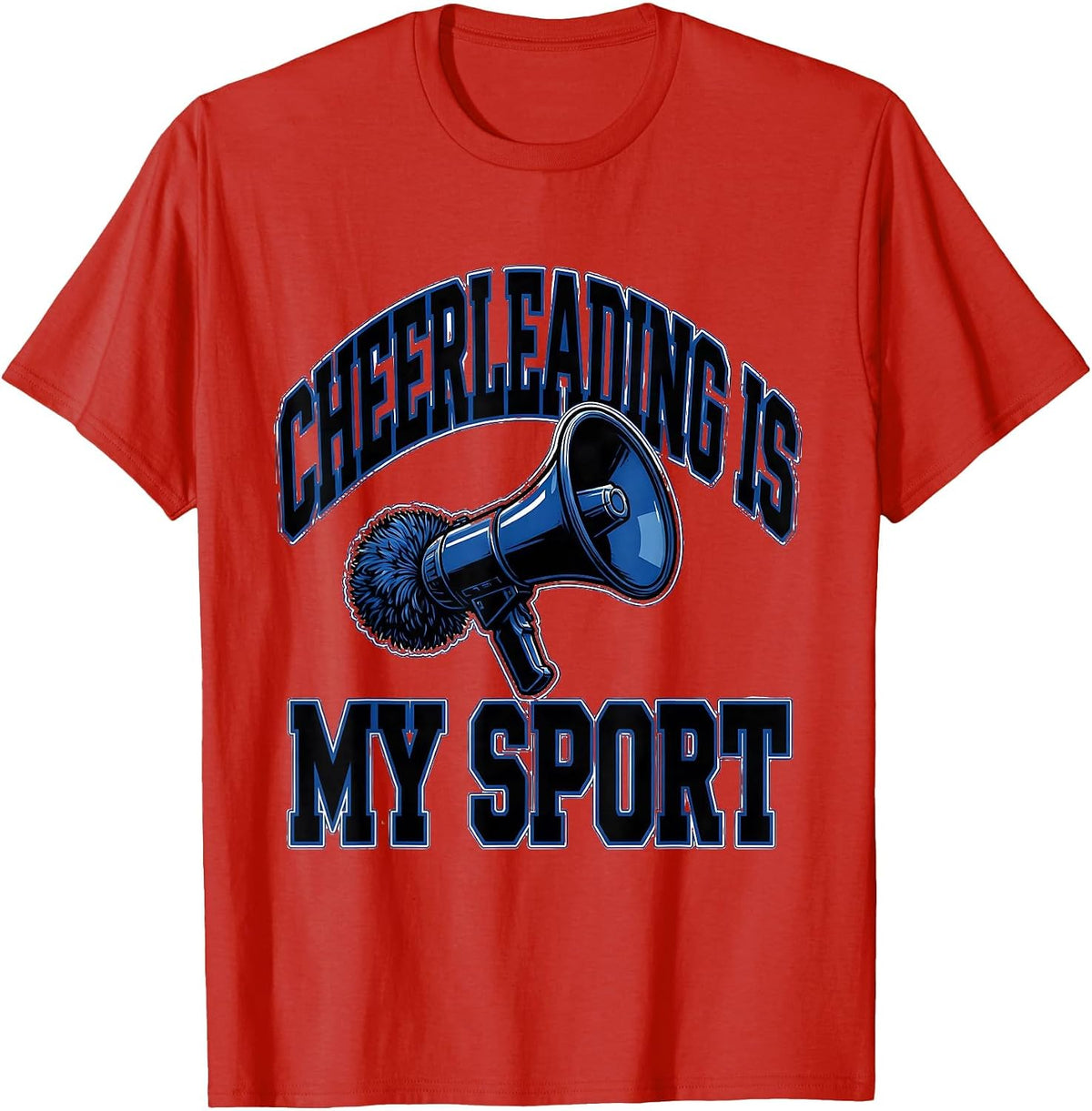 Men's Cheerleading Is My Sport Cheer Mom Dad Game Day Spirit T-Shirt - Red