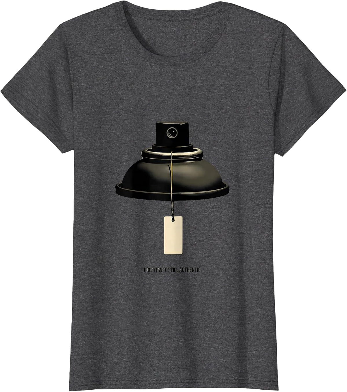 Women's Preserved. Still Authentic. Vintage 90s Hip-Hop Rap T-Shirt - Dark Heather Grey
