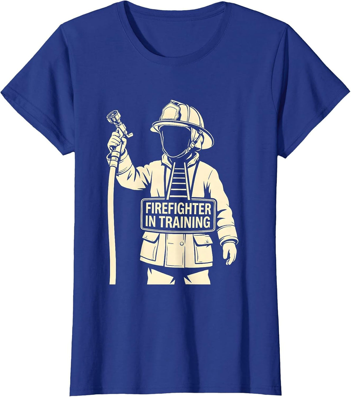 Women's Firefighter In Training Toddler Boy Kids Birthday Party T-Shirt - Royal Blue