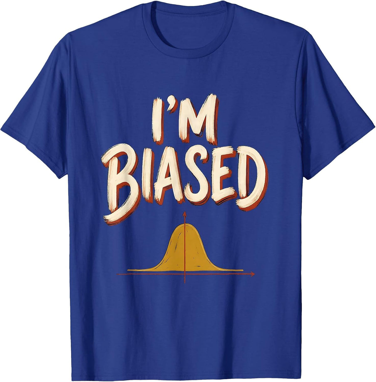 Men's I'm Biased Funny Math Teacher Nerd Pun Humor T-Shirt - Royal Blue