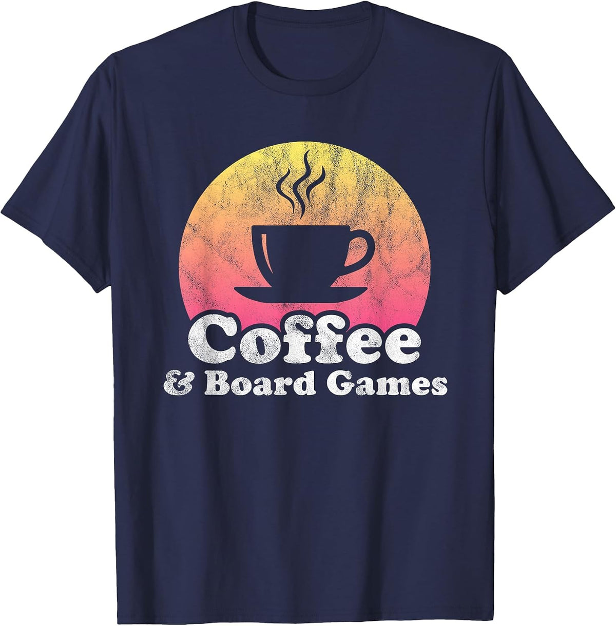 Coffee and Board Games T-Shirt - Navy Blue