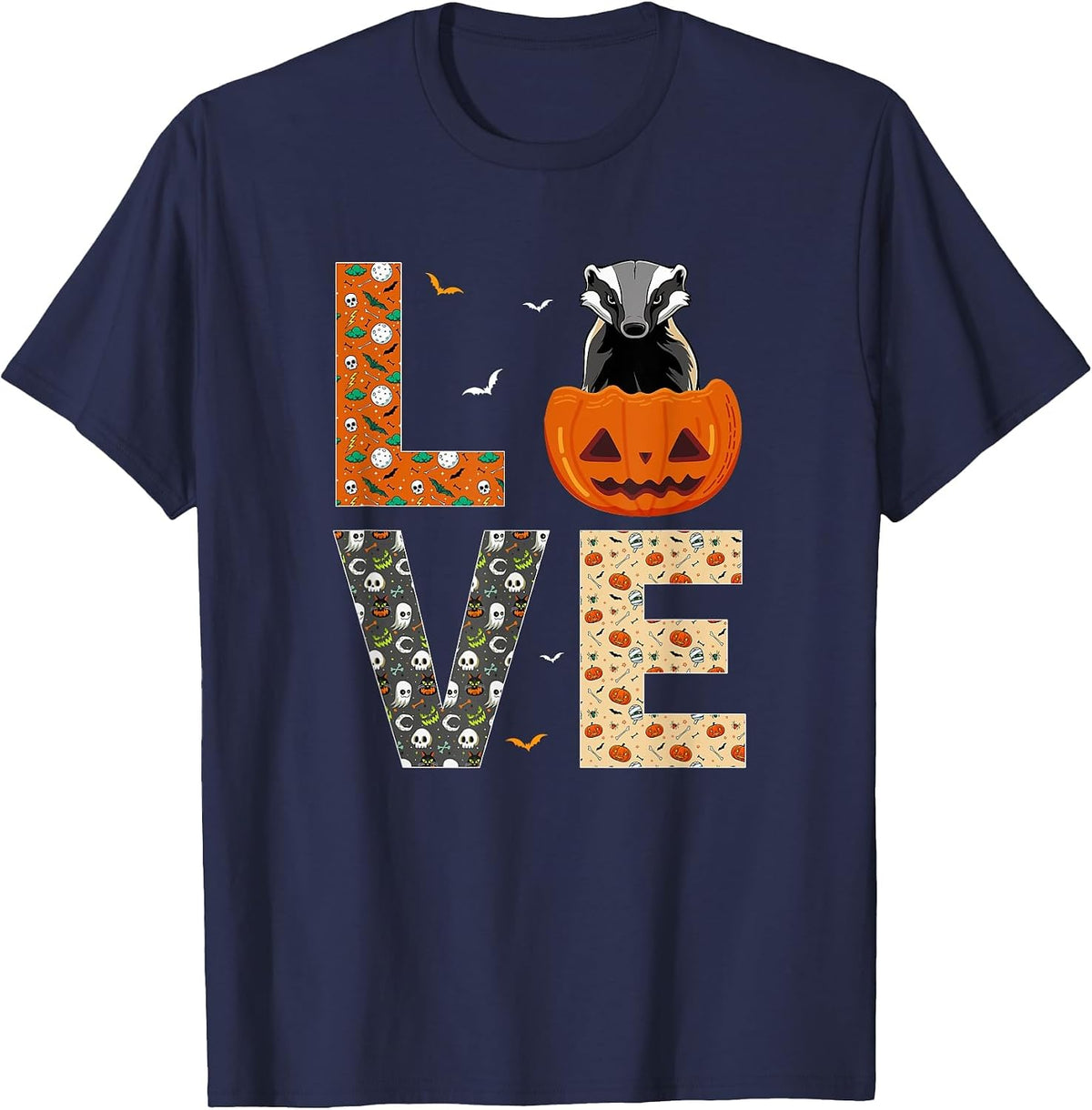 Honey Badger Lovers Boys Girls Kids Funny Halloween Costume T-Shirt - Navy Blue