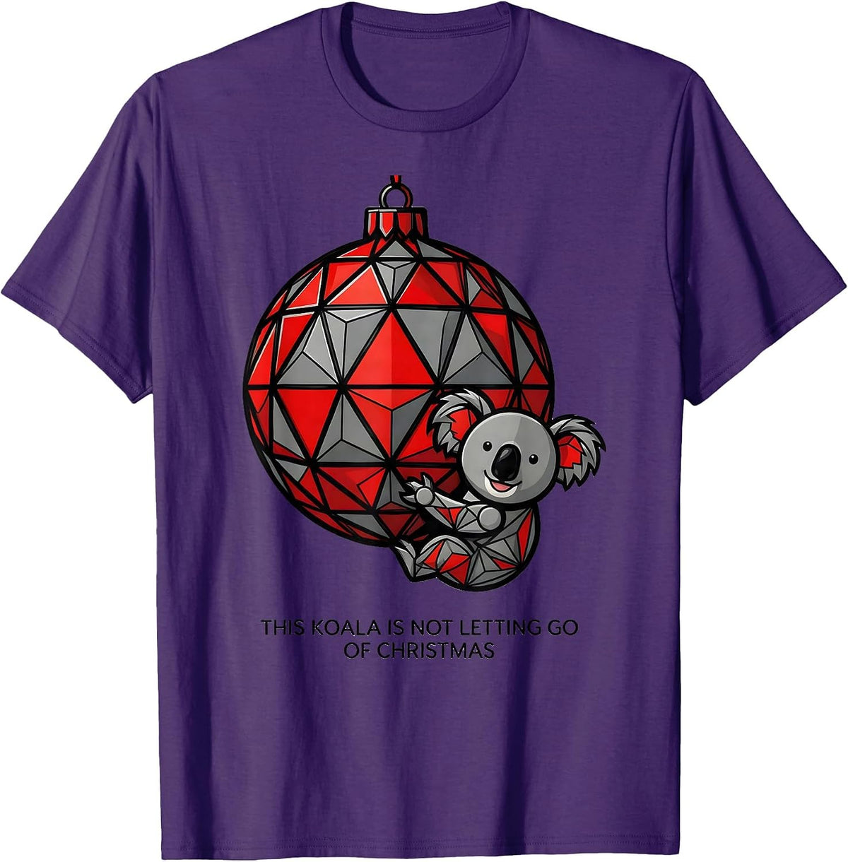 Men's This Koala Is Not Letting Go Of Christmas Cute Koala Lover T-Shirt - Purple
