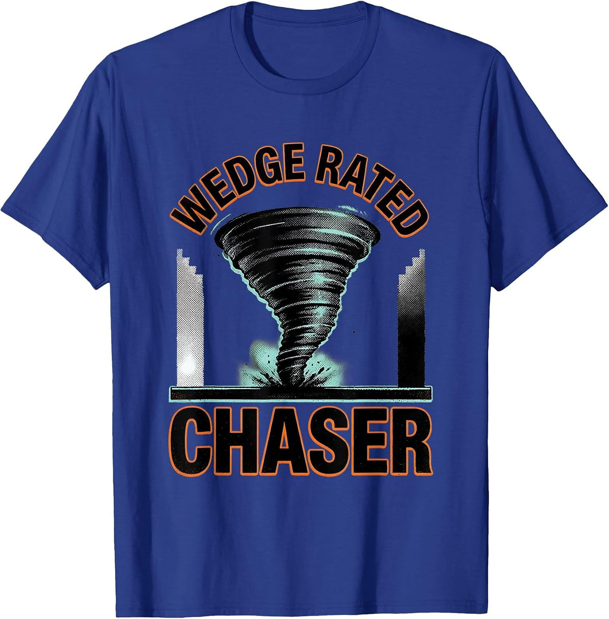 Men's Wedge Rated Chaser Funny Storm Chaser Tornado Enthusiast T-Shirt - Royal Blue