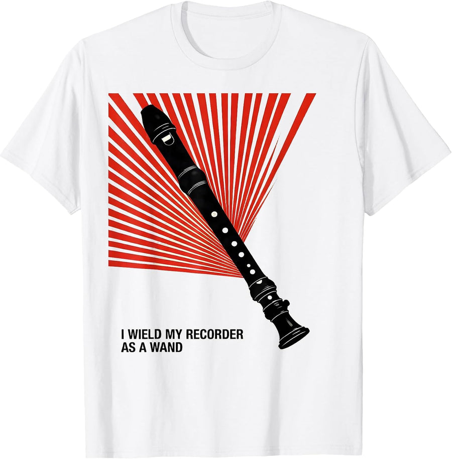 Men's I Wield My Recorder As A Wand Swiss International Band T-Shirt - White