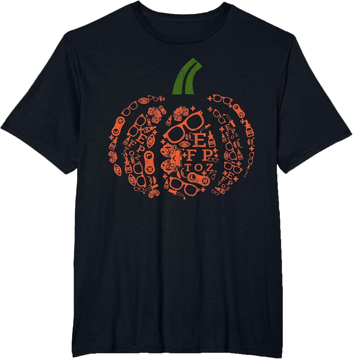 Optometry Pumpkin Halloween Costume, Cute Sight Squad T-Shirt - Black