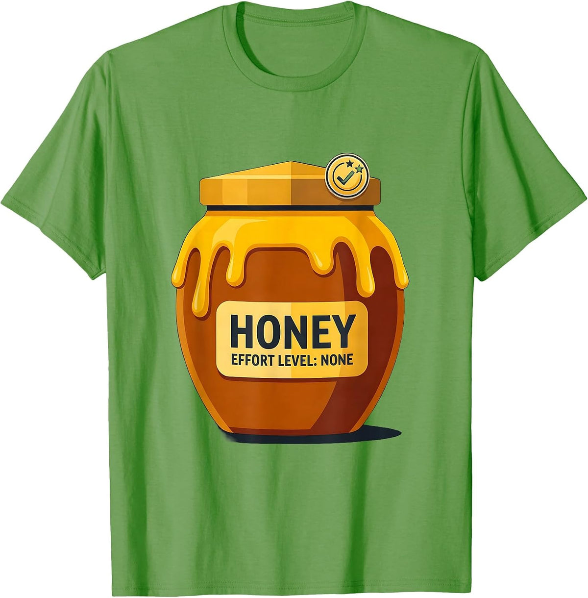 Men's Honey Effort Level None Funny Lazy DIY Halloween Costume T-Shirt - Grass Green