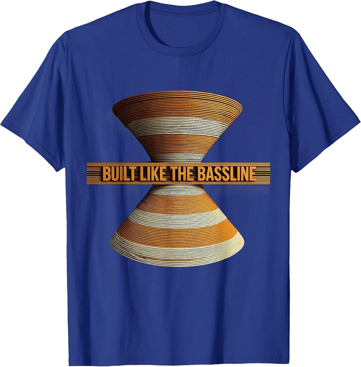 Men's Built Like The Bassline Thick Thighs R&B Vibes Body Positive T-Shirt - Royal Blue