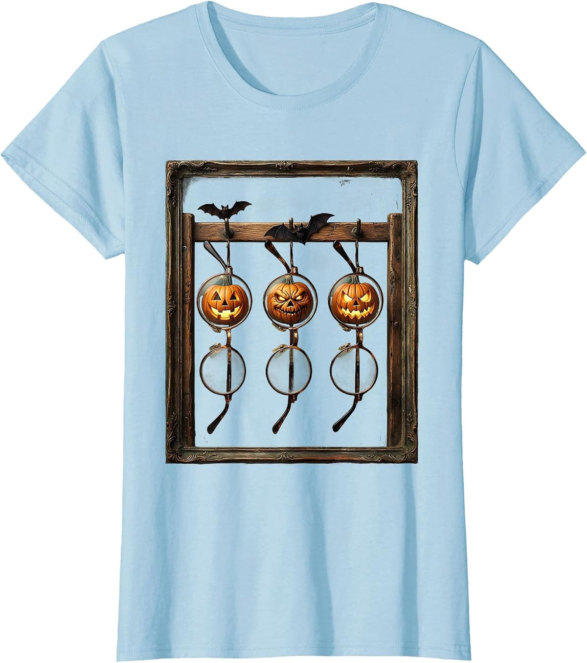 Trial-Frame Spectacles Halloween Optometrist Vintage Eye T-Shirt - Baby Blue