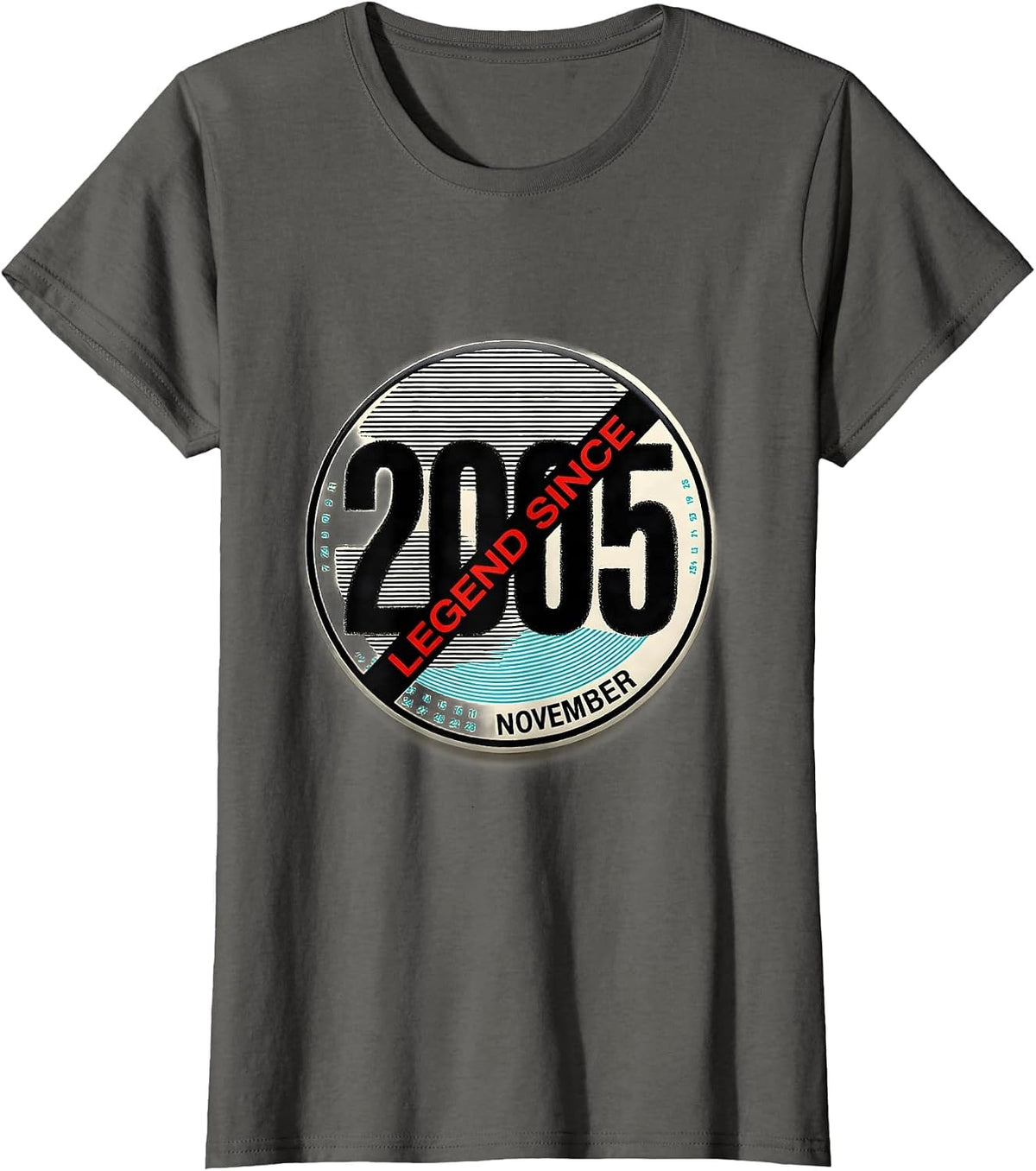 Women's Legend Since November 2005 Nostalgic Birthday Boy Girl 21 T-Shirt - Asphalt Grey