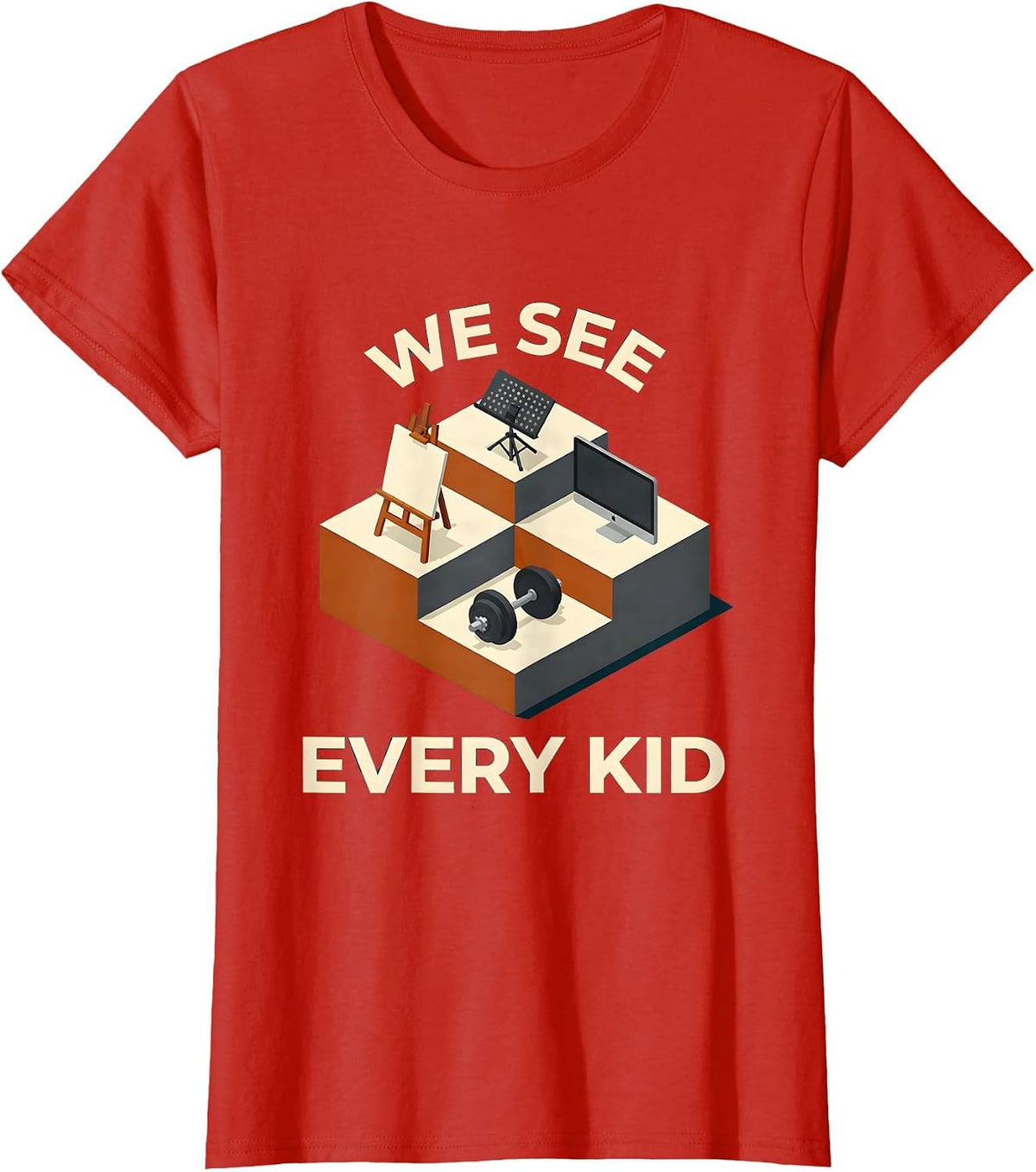 We See Every Kid Specials Squad Art Music PE Tech Teacher T-Shirt - Red