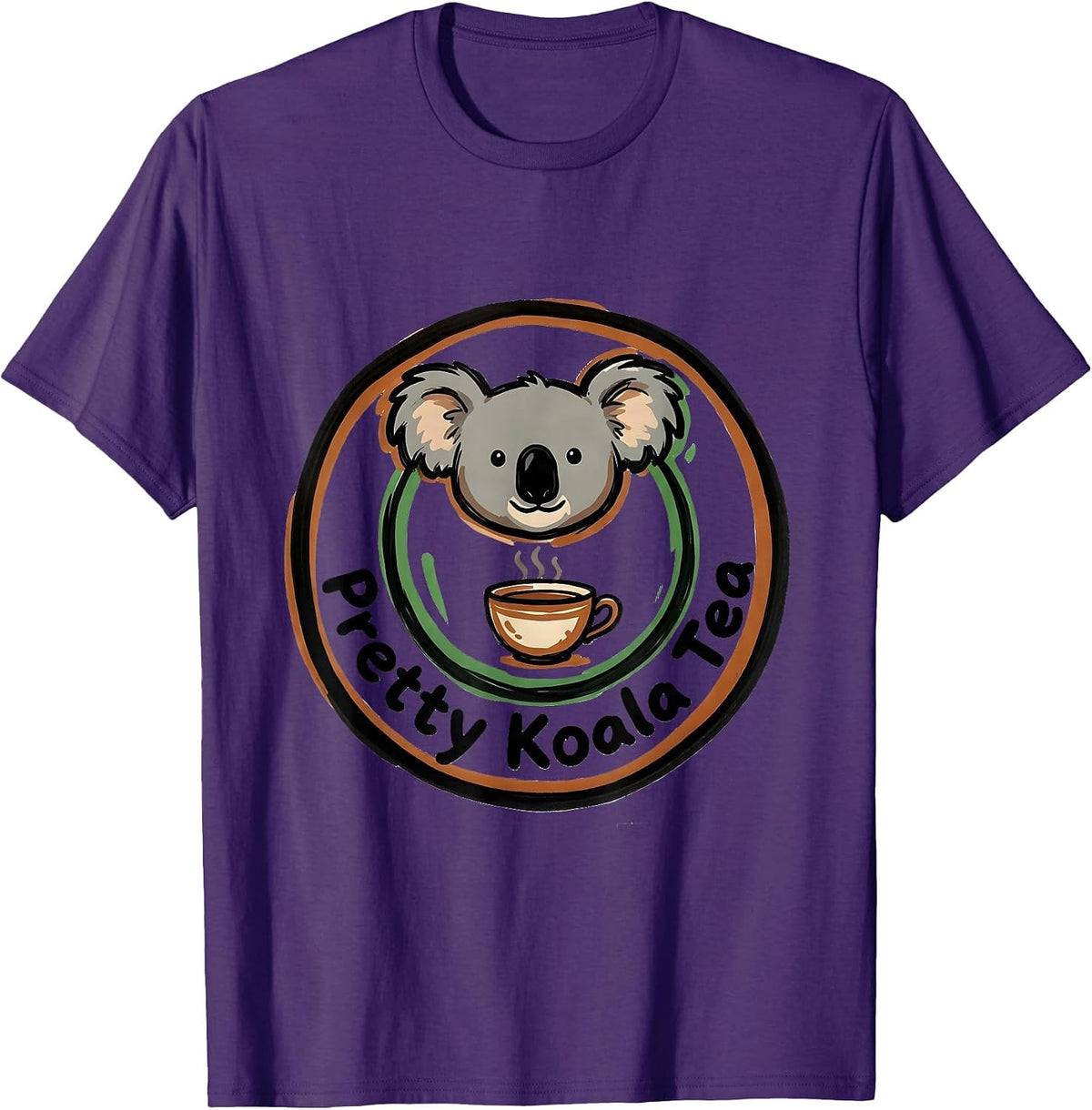 Pretty Koala Tea Funny Tea Lover Pun Cute T-Shirt - Purple