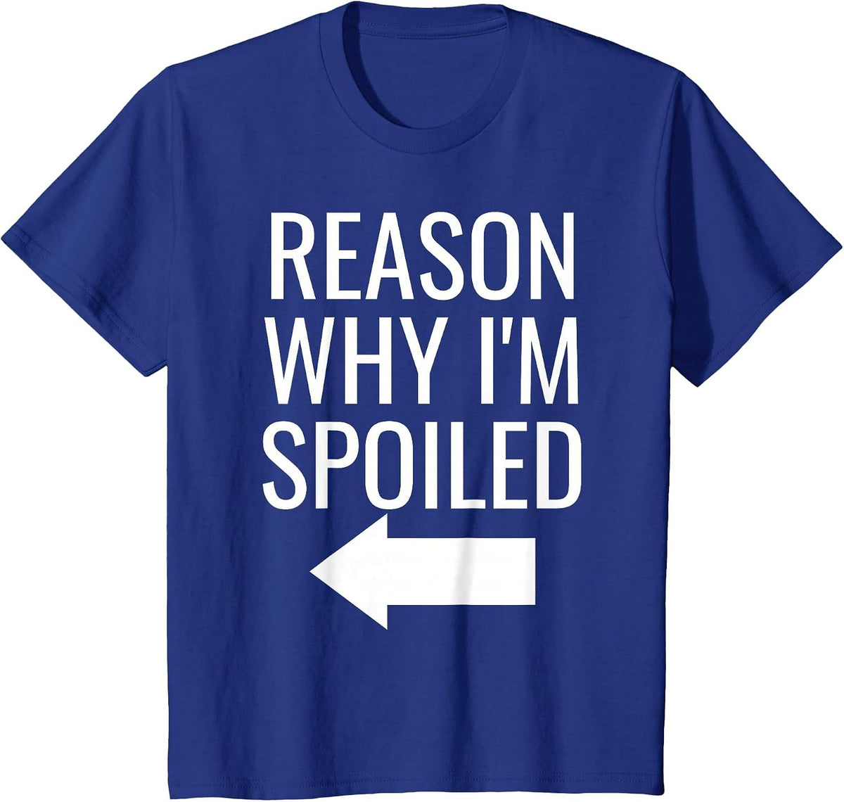 Reason Why I'm Broke Spoiled Funny Matching Couples T-Shirt - Royal Blue