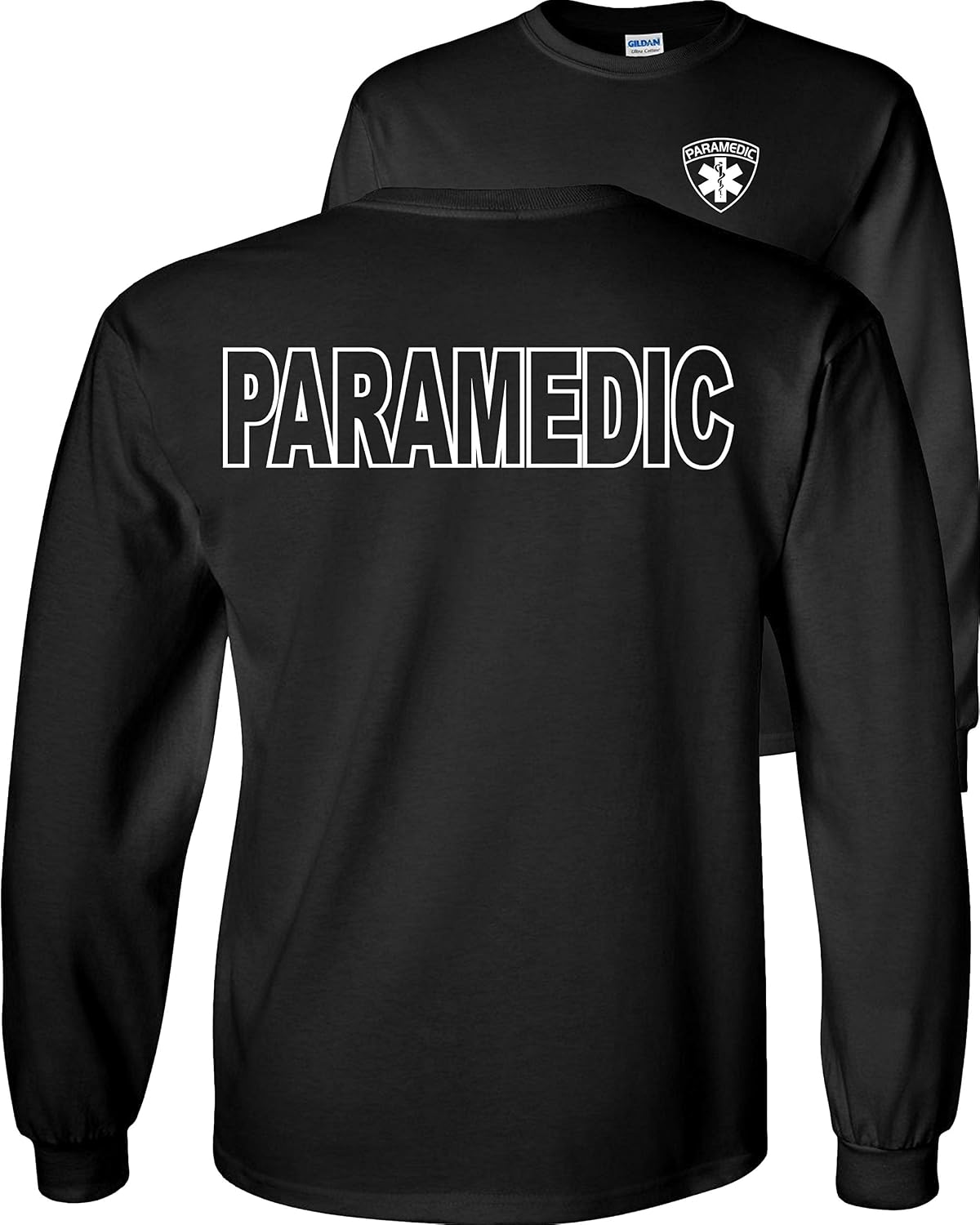 FAIR GAME Paramedic Long Sleeve Shirt Emergency Medical - Black