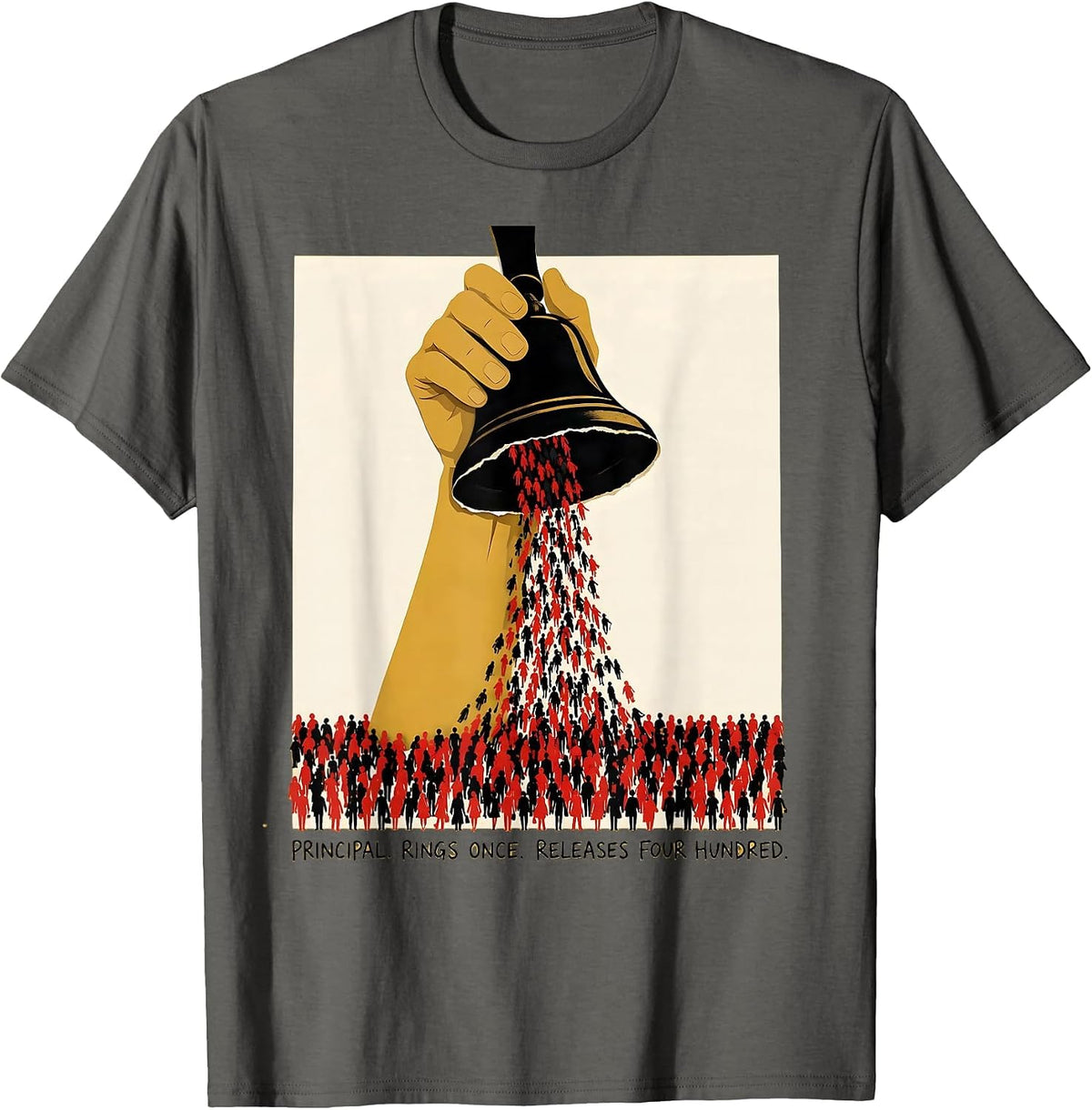 Principal Rings Once Releases Four Hundred Funny T-Shirt - Asphalt Grey