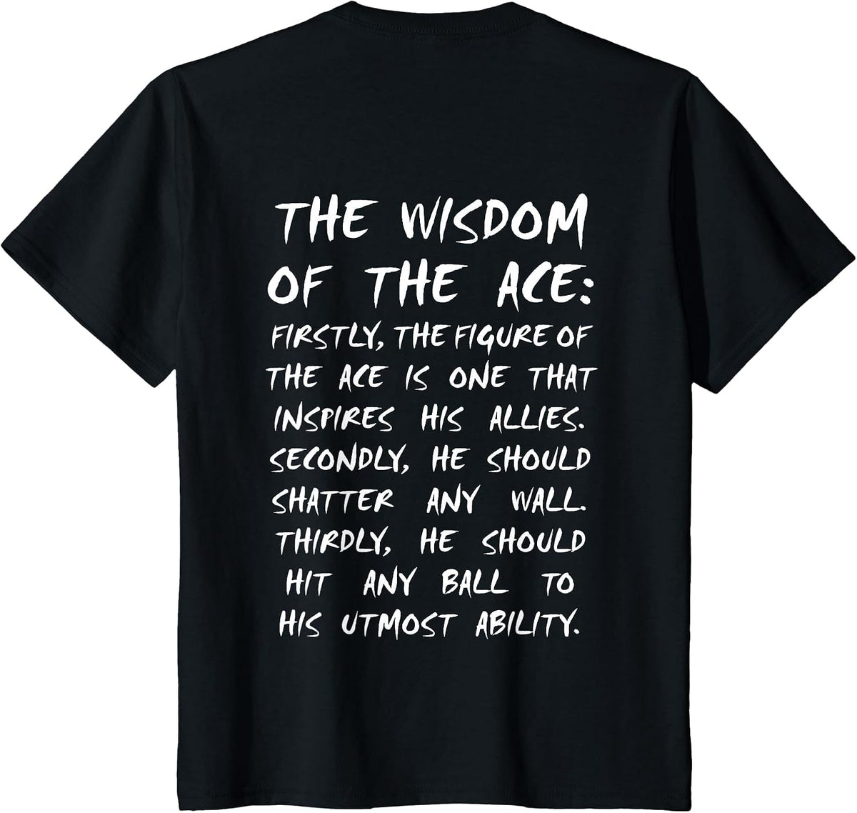 Ace Owl Volleyball Wisdom Anime Manga Cosplay T-Shirt - Black