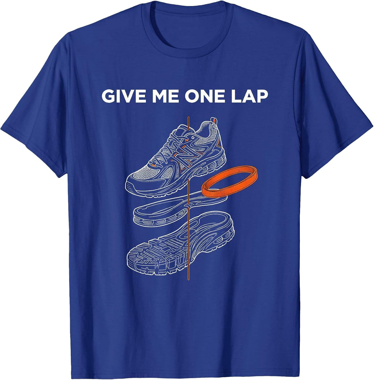 Give Me One Lap PE Teacher Back To School Humor T-Shirt - Royal Blue
