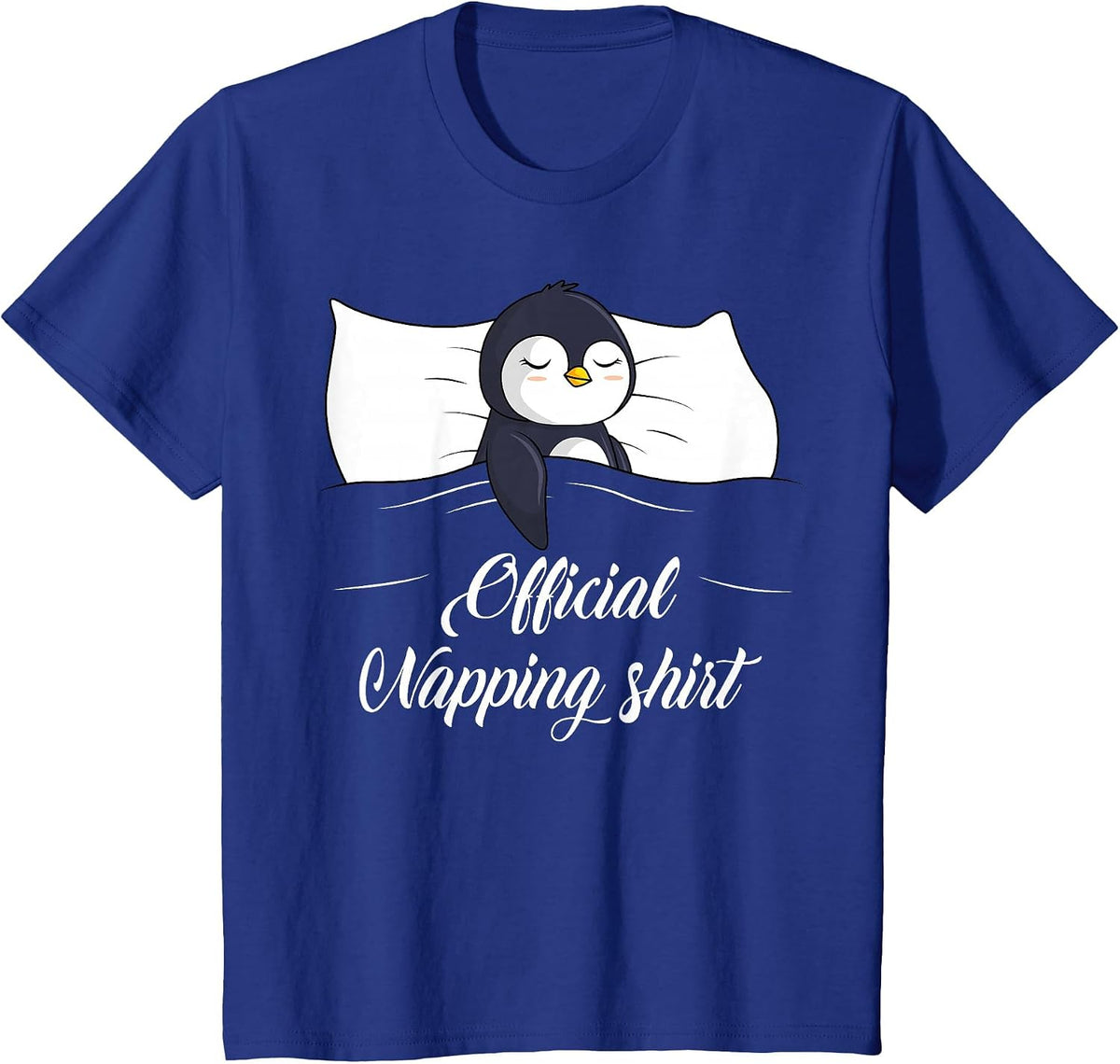 Official Nap Sleeping Penguin Pyjamas for Penguin Lovers T-Shirt - Royal Blue