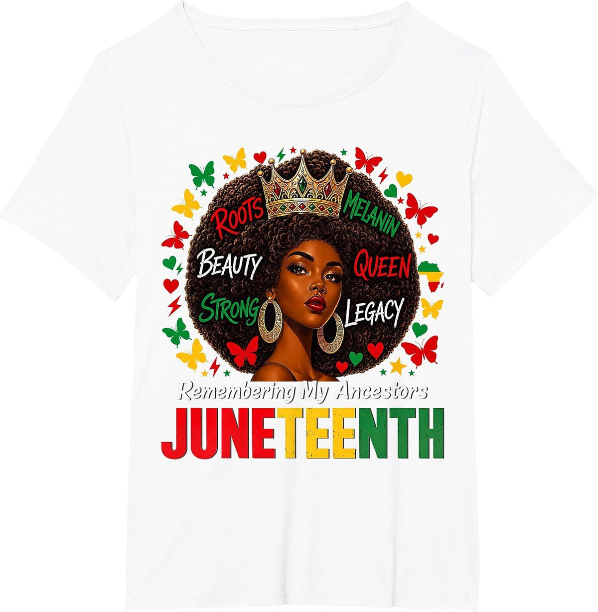 Juneteenth Remembering My Ancestors Black Women Juneteenth T-Shirt - White