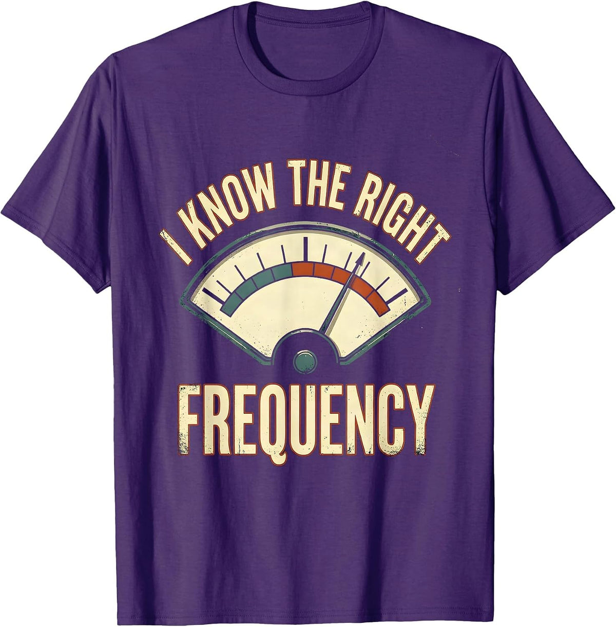 Men's I Know The Right Frequency Vintage Ham Radio Operator Humor T-Shirt - Purple
