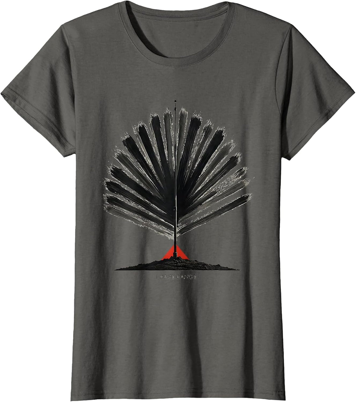 Women's I Have Range Funny Ham Radio Operator Hobbyist Pride T-Shirt - Asphalt Grey