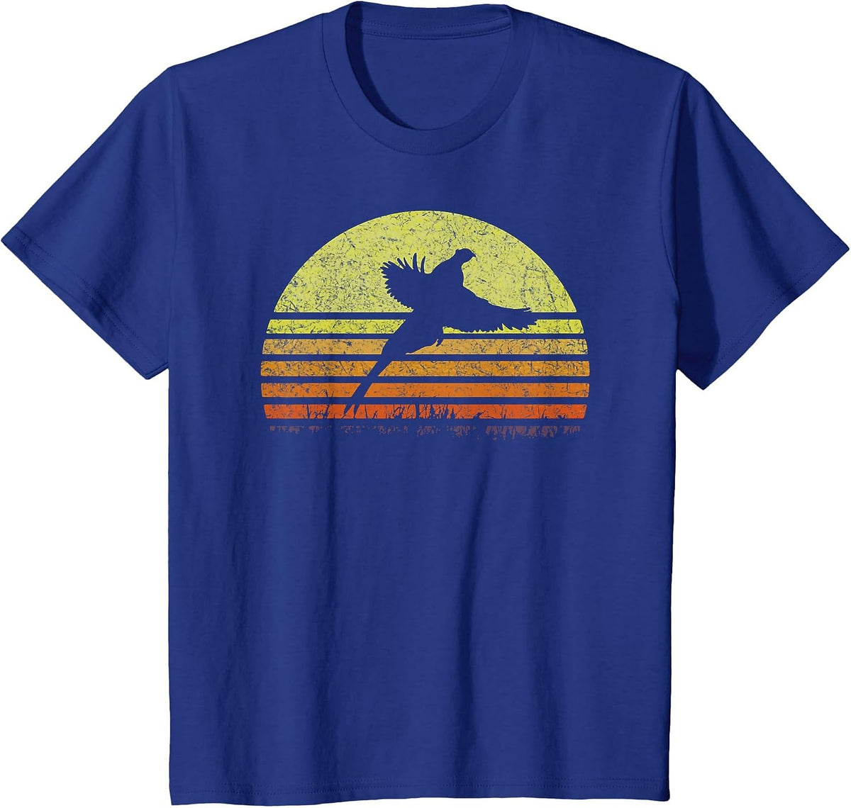 Pheasant Hunting South Dakota Upland Bird Game Hunter Retro T-Shirt - Royal Blue