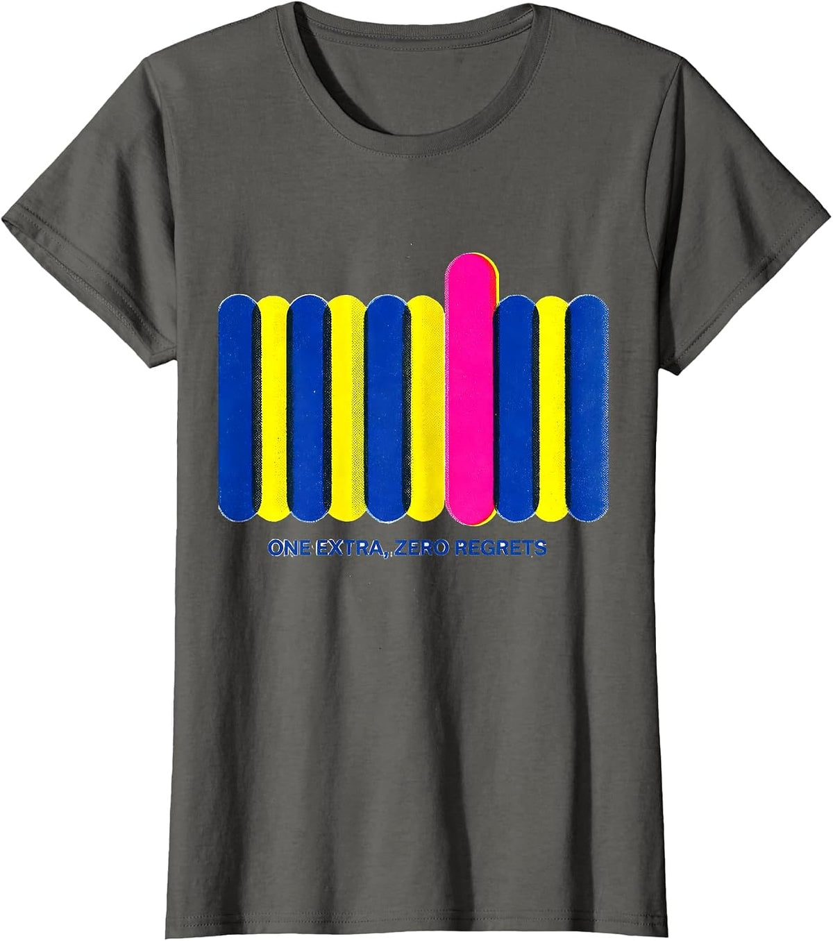 Women's One Extra Zero Regrets Down Syndrome Awareness Family Pride T-Shirt - Asphalt Grey