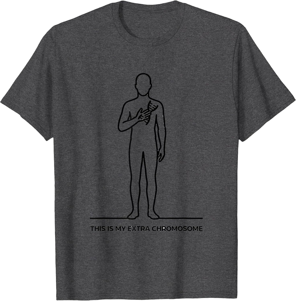Men's This Is My Extra Chromosome Inspirational Down Syndrome T-Shirt - Dark Heather Grey