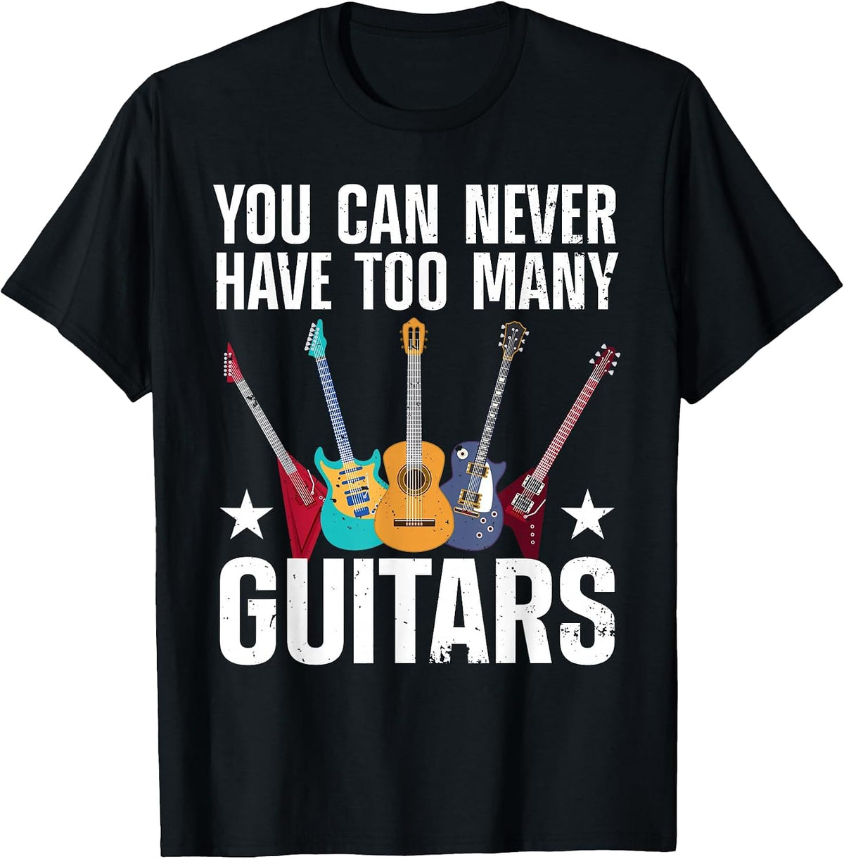 Funny Guitar for Men Women Musician Electric Guitar Lovers T-Shirt - Black