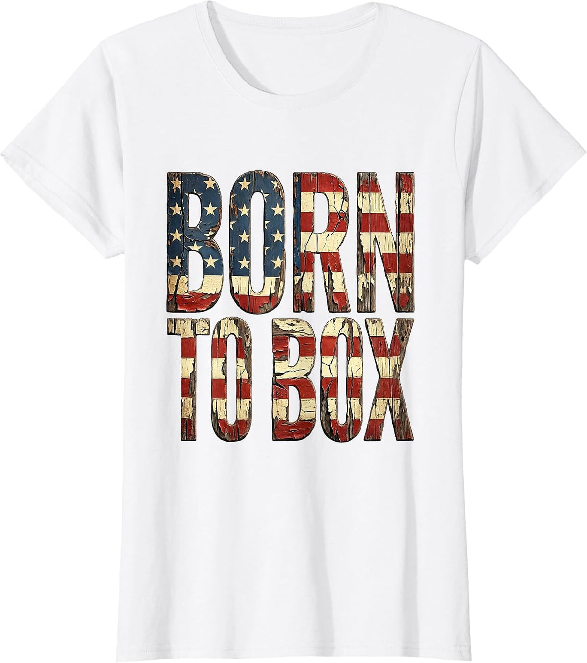 Born to Box Graphic Boxing Design T-Shirt - White