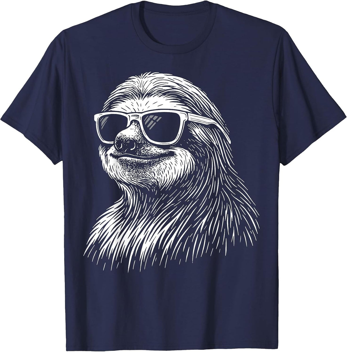 Sloth Sunglasses T-Shirt - Navy Blue