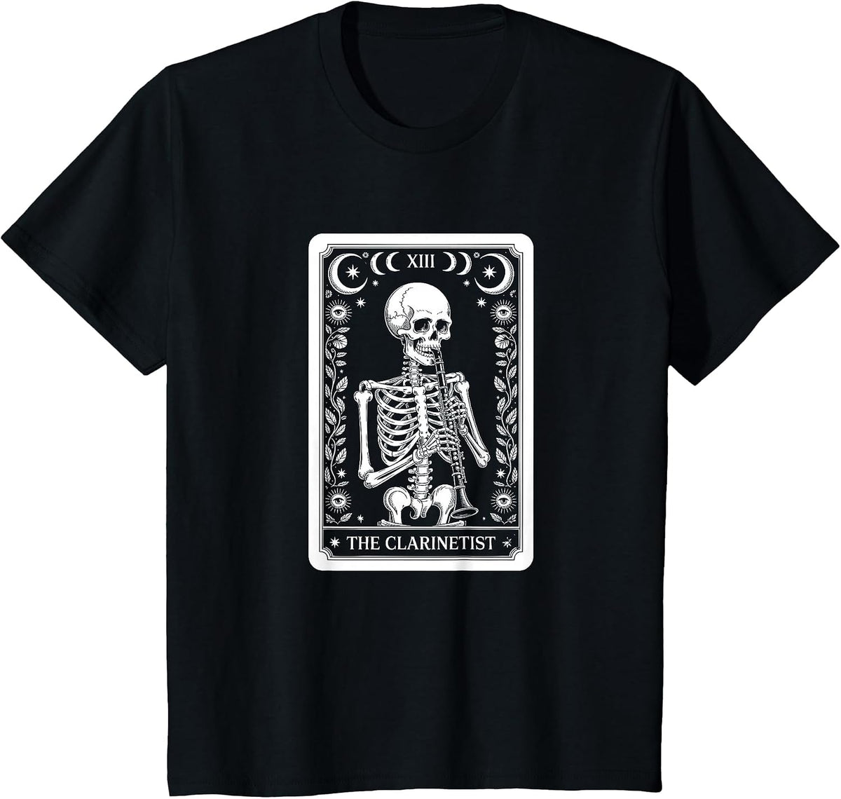 The Clarinetist Tarot Card, Clarinet Player T-Shirt - Black