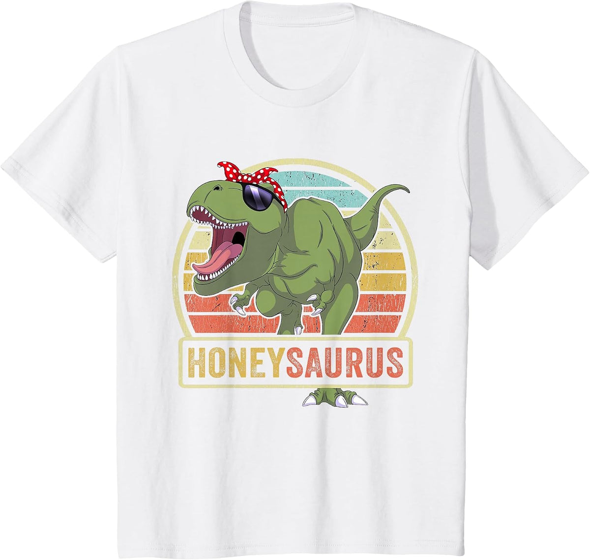 Honeysaurus Dinosaur Honey Saurus Family Matching T-Shirt - White