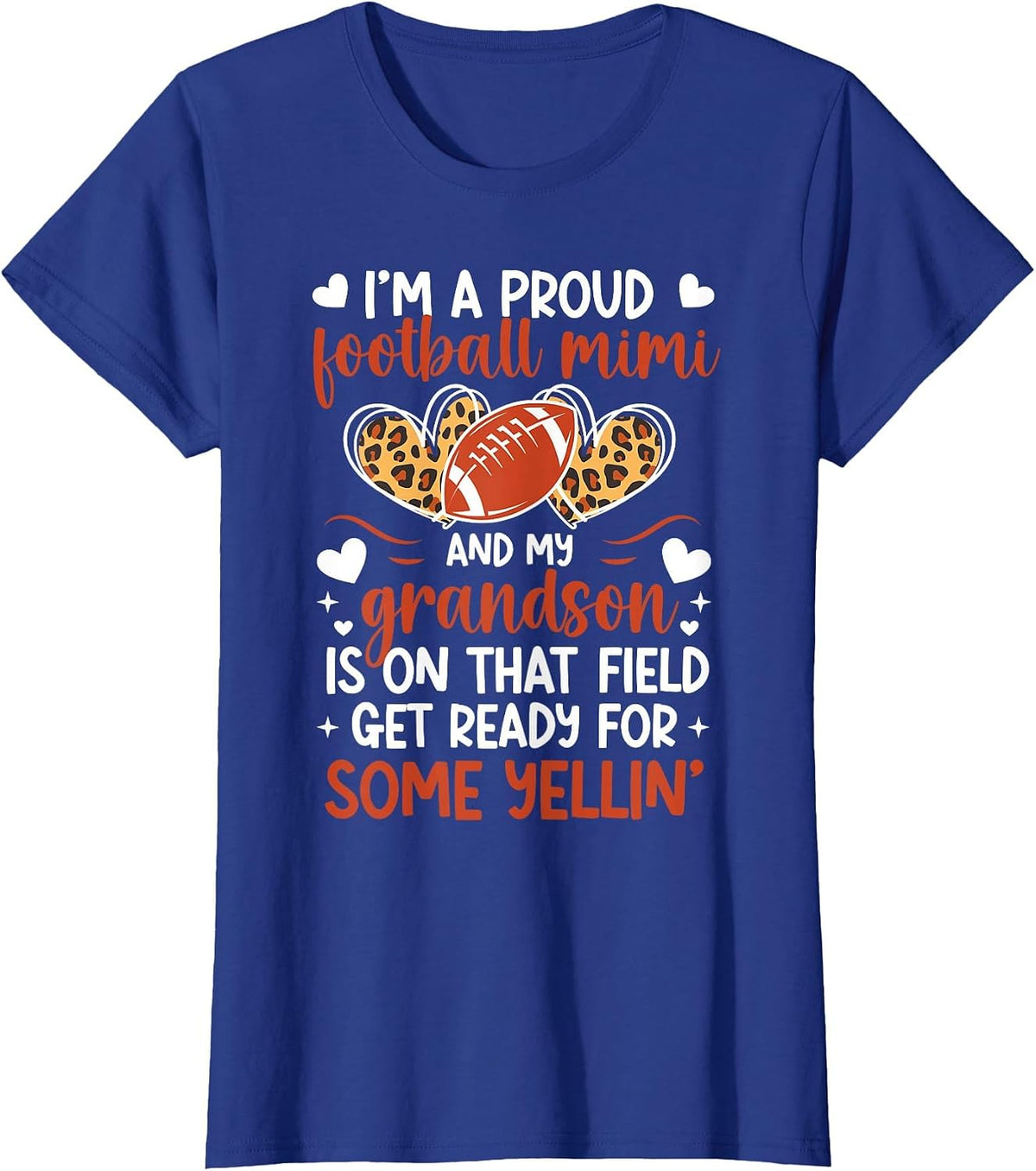 I'm A Proud Football Mimi of A Football Player Mimi T-Shirt - Royal Blue