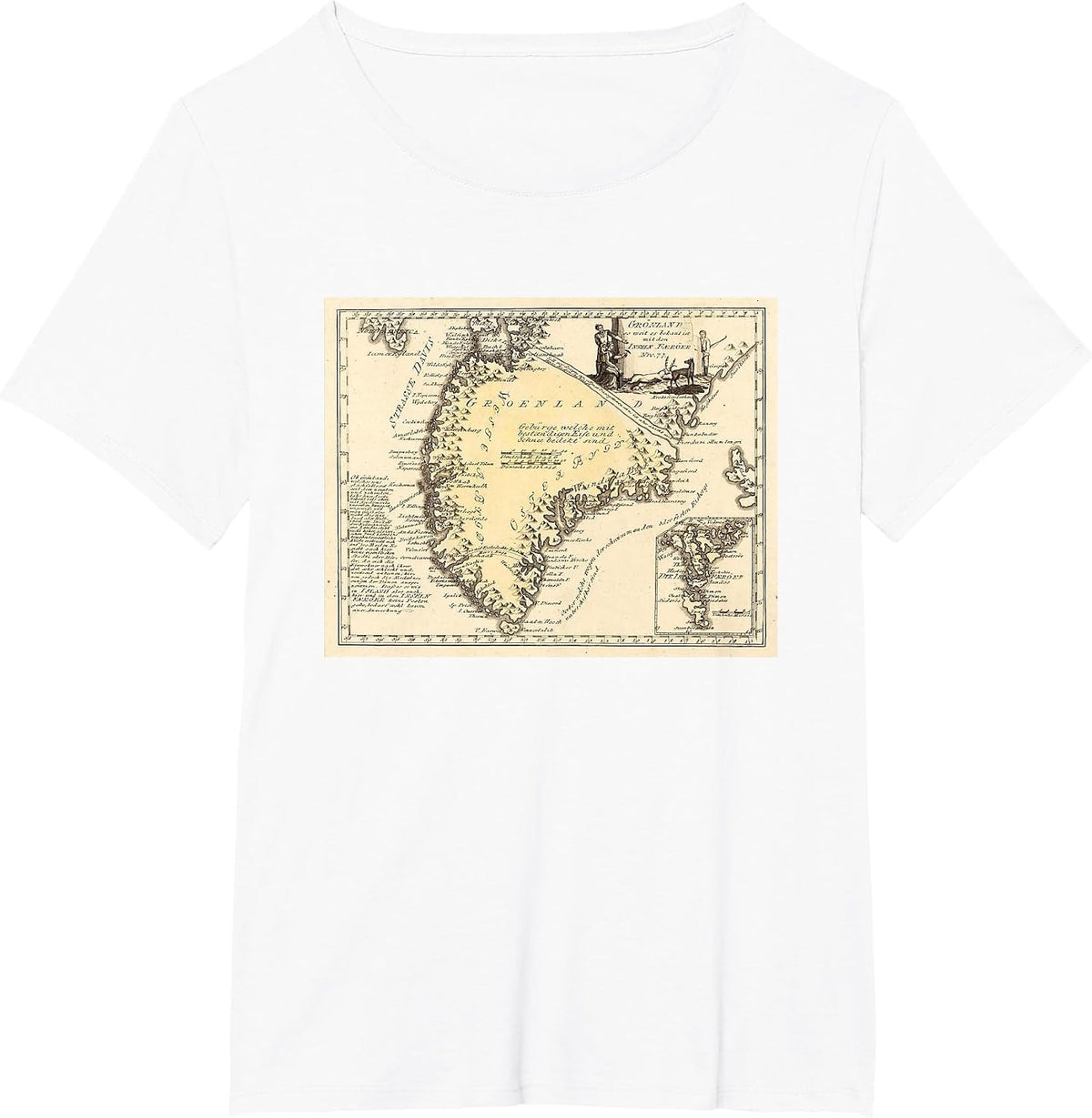 Greenland Map T-Shirt - White