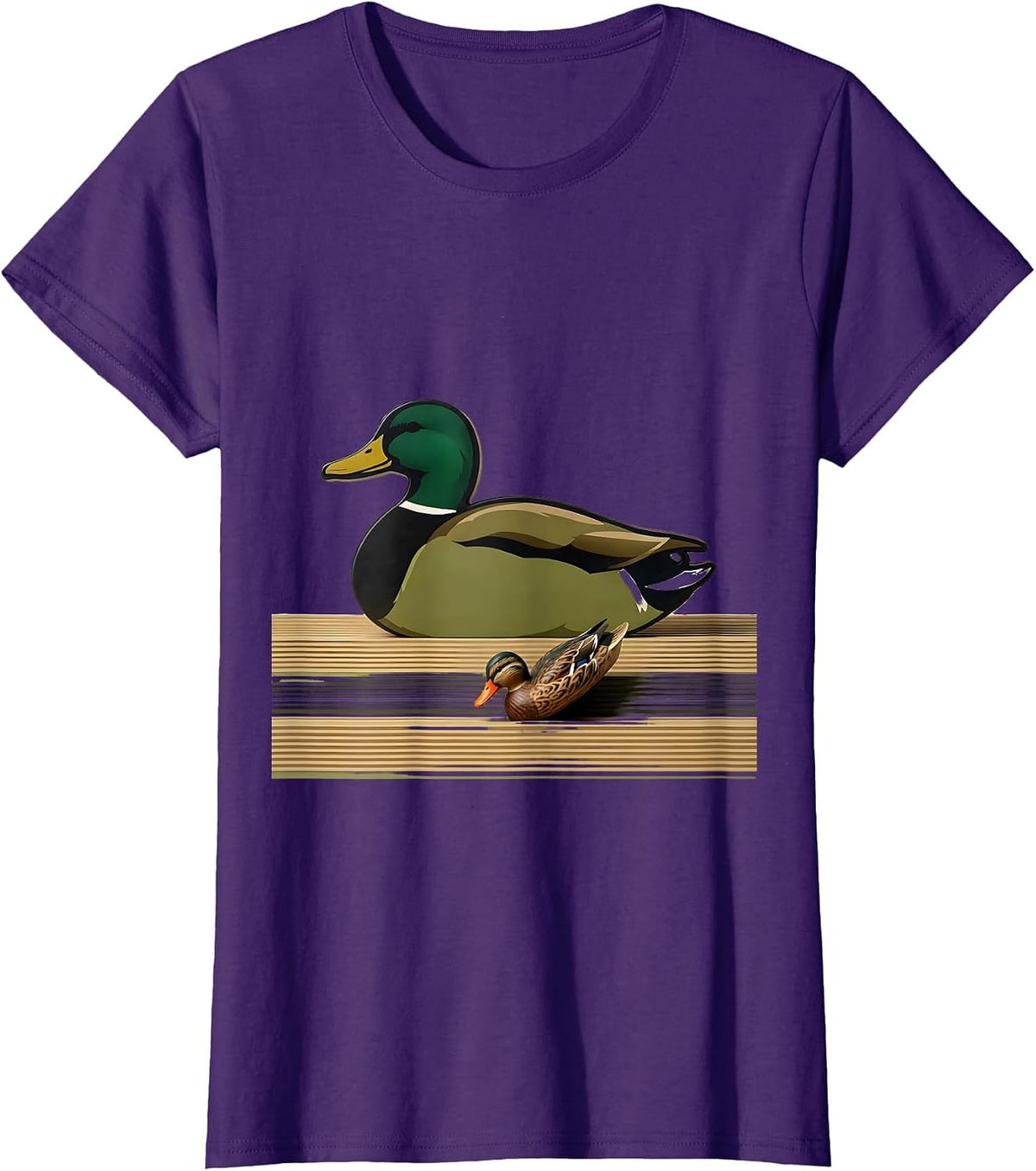 Women's Mallard Magnet Conceptual Hunting Gift Waterfowl Hunter T-Shirt - Purple