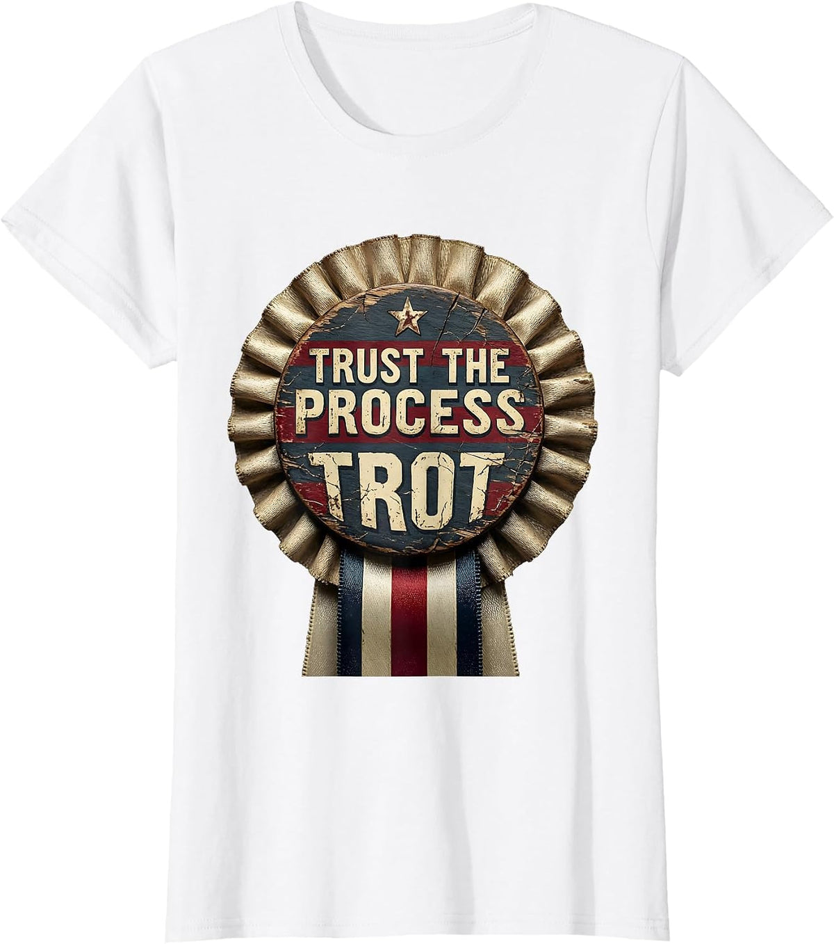 Trust the Process Trot Equestrian Design T-Shirt - White