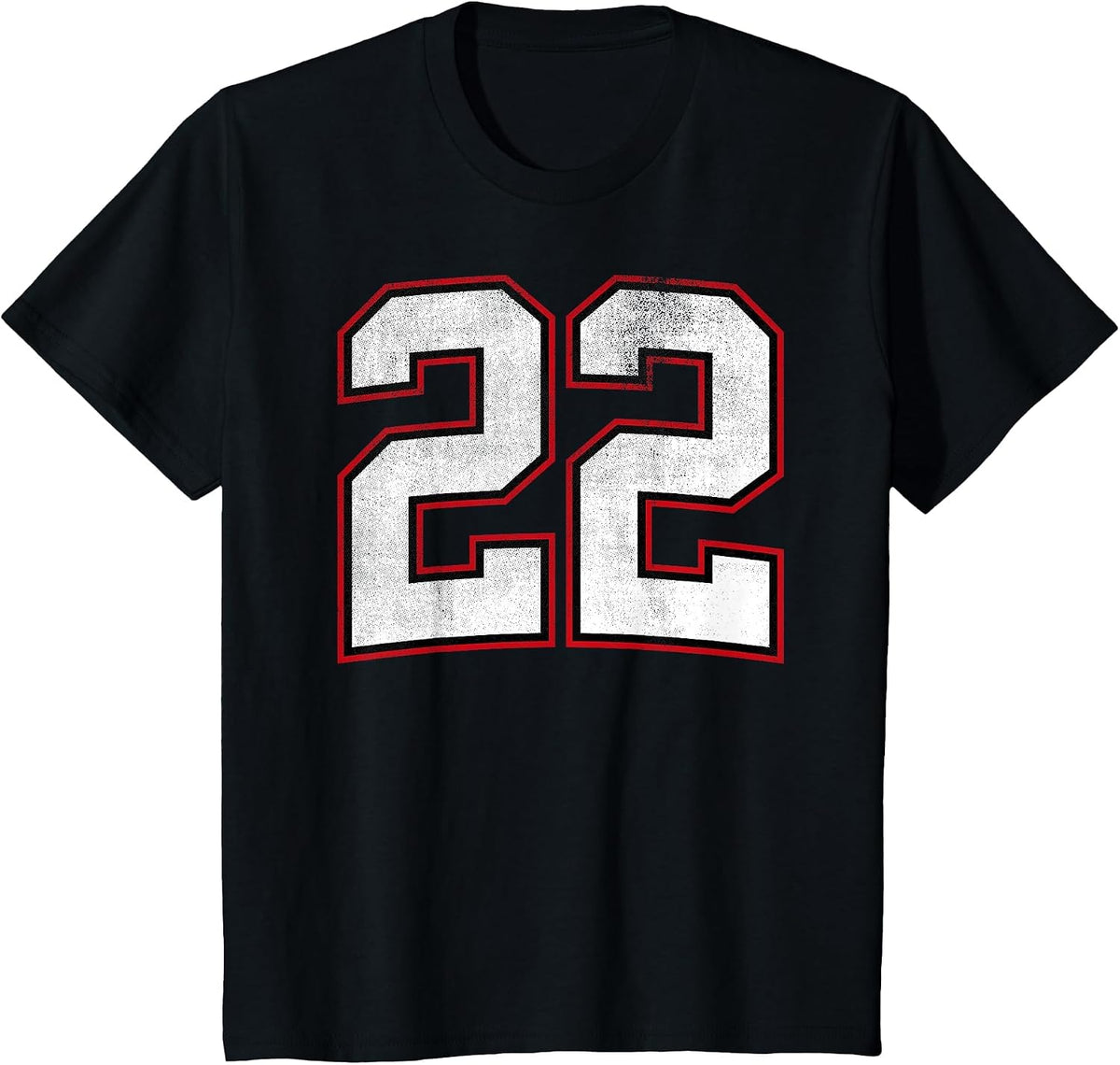 Number Twenty-Two 22 T-Shirt - Black