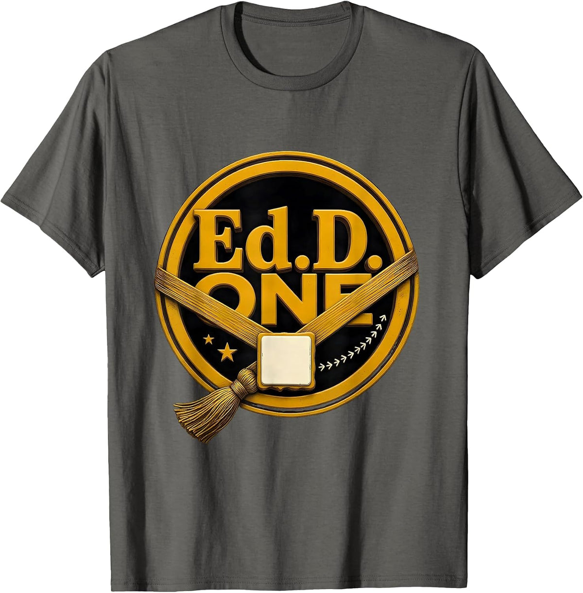 Ed.D.one Vintage Doctoral Degree Graduation Pride T-Shirt - Asphalt Grey
