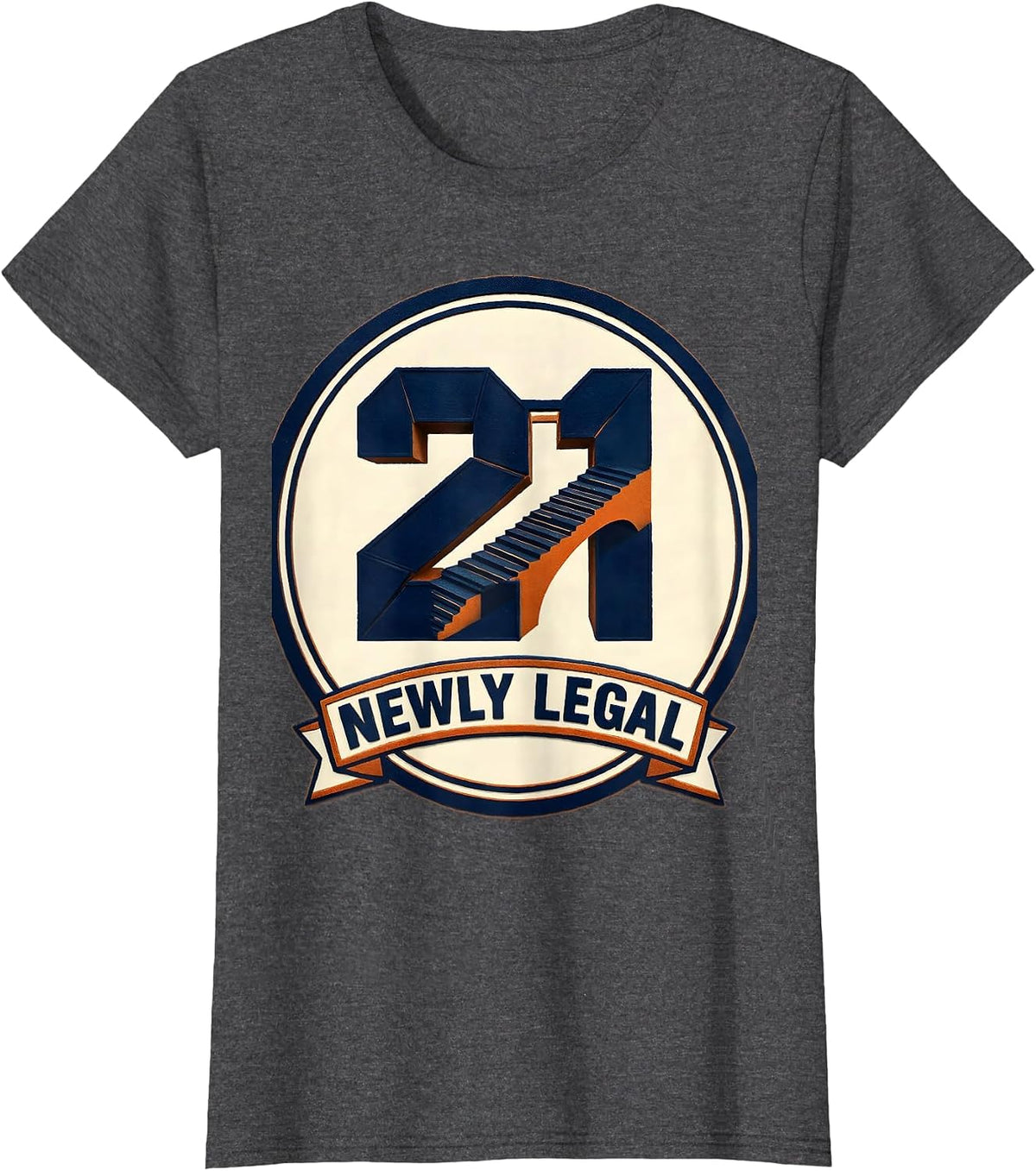 Women's Newly Legal Funny 21st Birthday Buy Me A Drink Party Humor T-Shirt - Dark Heather Grey