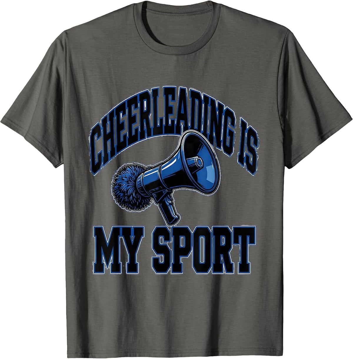 Men's Cheerleading Is My Sport Cheer Mom Dad Game Day Spirit T-Shirt - Asphalt Grey