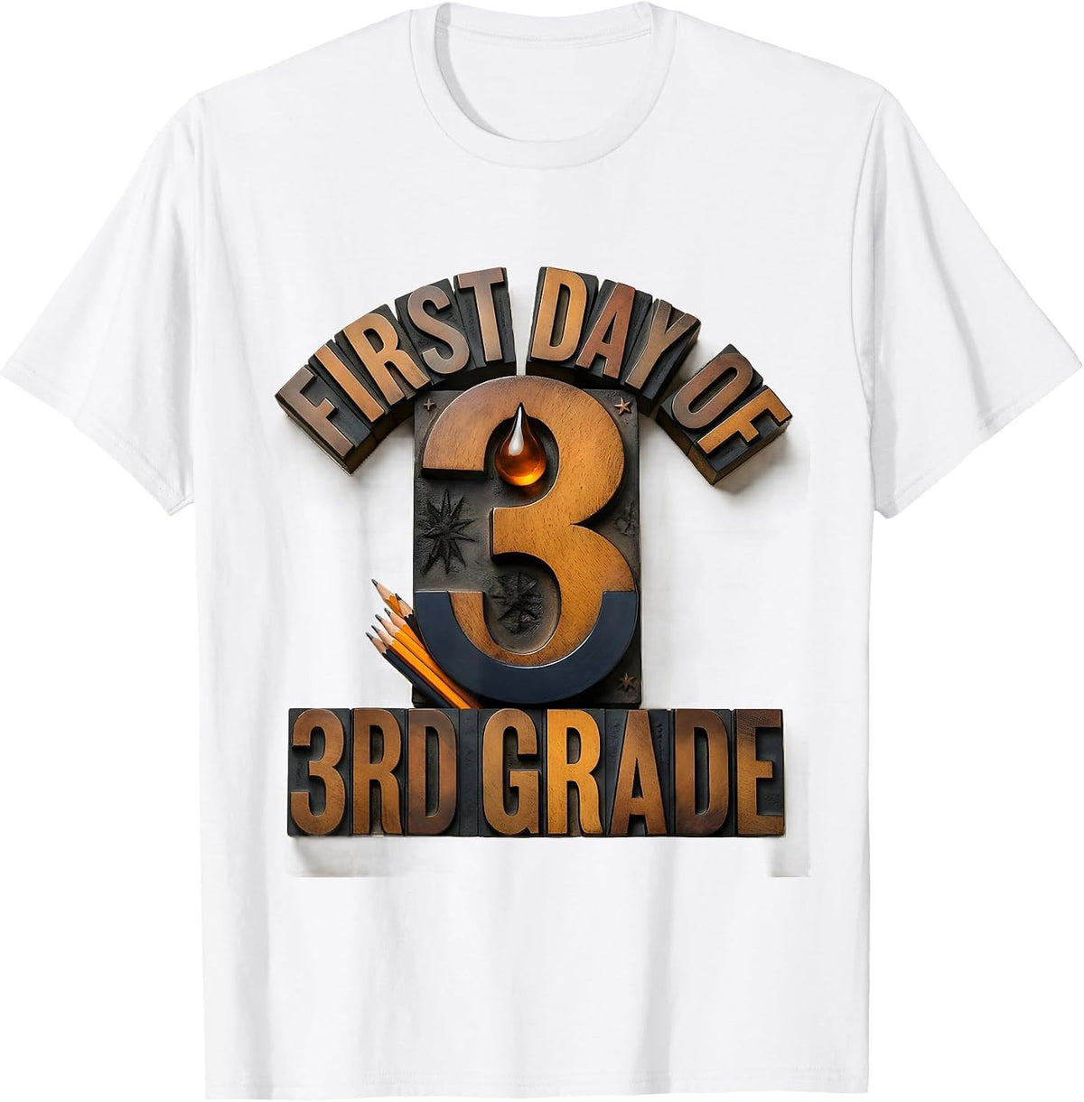Men's First Day Of 3rd Grade Groovy Back To School Third Grade T-Shirt - White