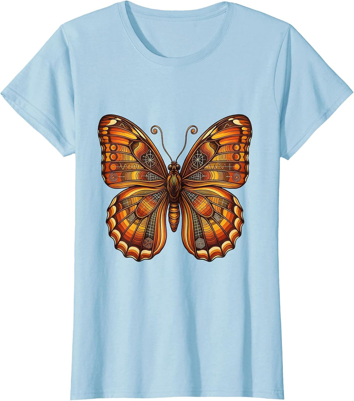 Math Teacher Butterfly Wings Equations Design T-Shirt - Baby Blue
