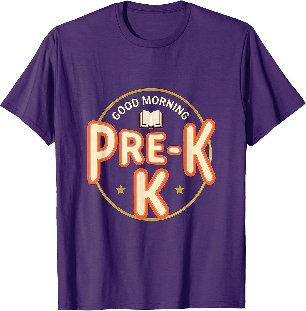 Good Morning, Pre-K Playful First Day Of School Grade Pride T-Shirt - Purple
