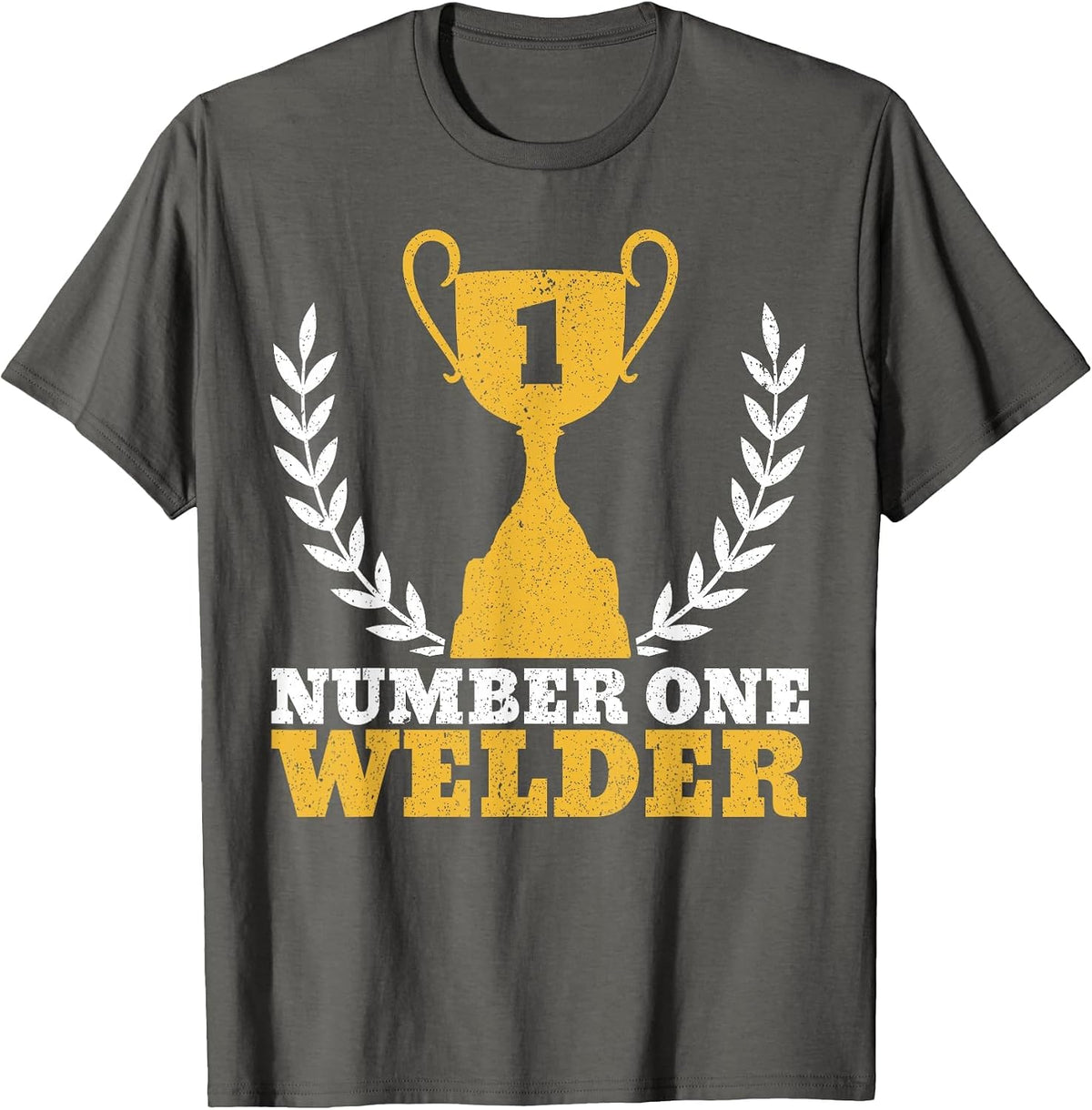 Number One Welder Welding T-Shirt - Asphalt Grey