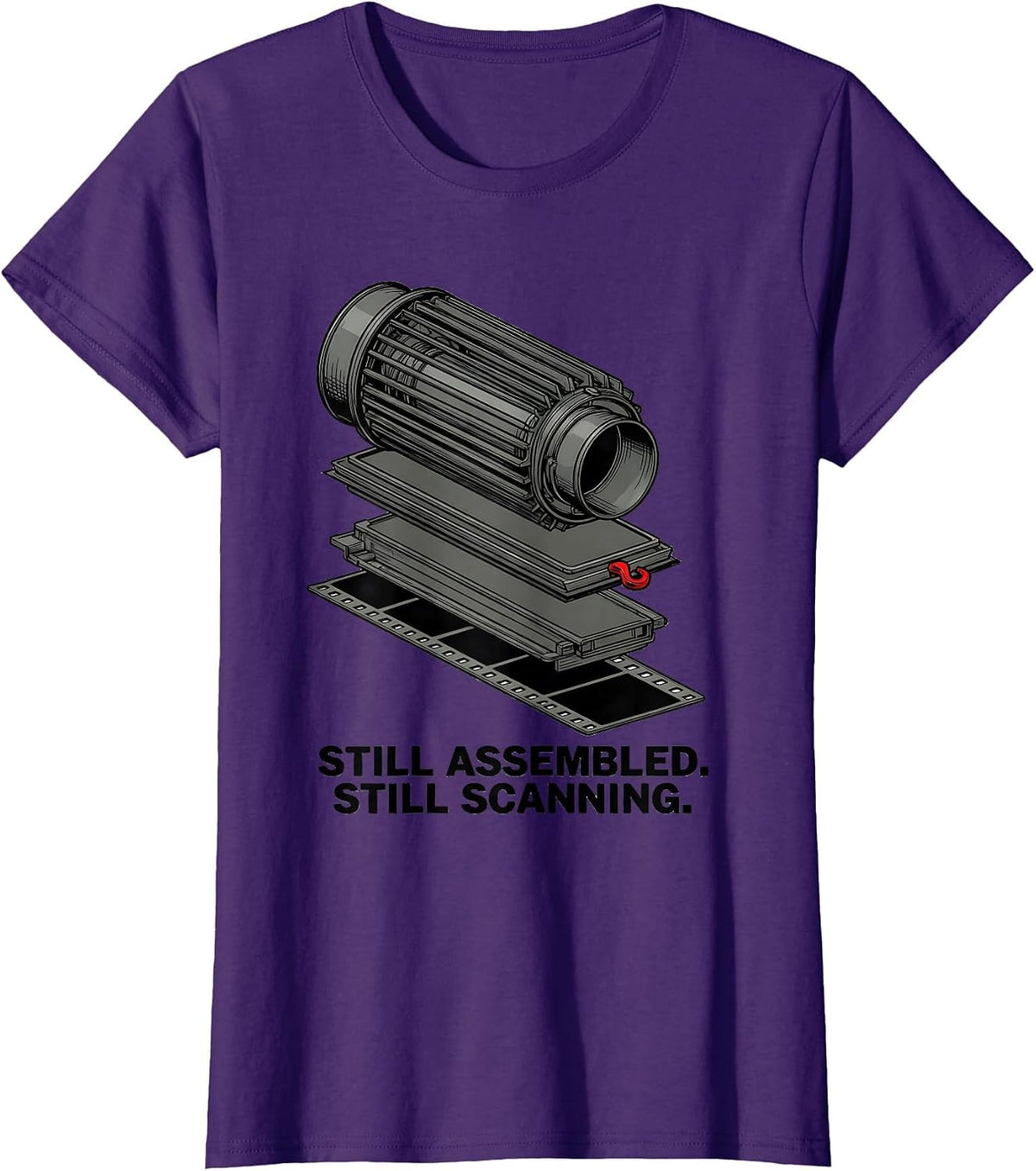Women's Still Assembled Still Scanning Funny Radiology Tech Rad Tech T-Shirt - Purple
